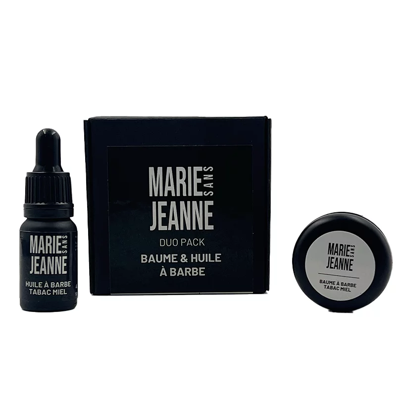 Coffret baume et huile à barbe - Soin de la barbe - 150mg CBD - MARIE SANS JEANNE