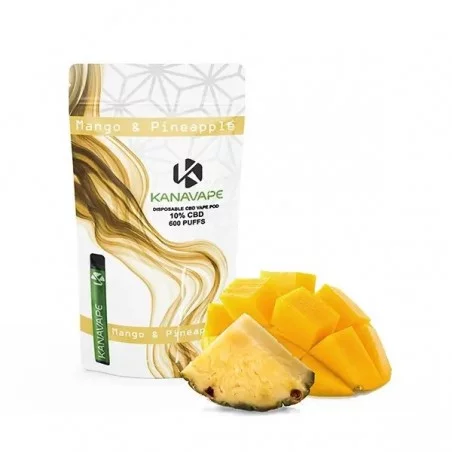 Puff CBD: piña de mango de gota de vape 10% CBD